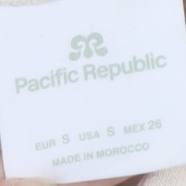 Pacific Republic Women Ivory Pullover Hoodie Size S Graphic Print Queen