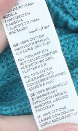 FatFace Womens Blue Cotton Chunky Knit Crew Neck Jumper Size 18