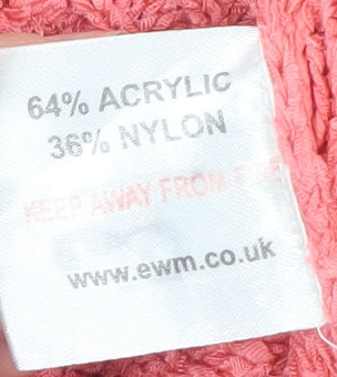 Isle Womens Pink Cable-Knit Pullover Jumper Size 18