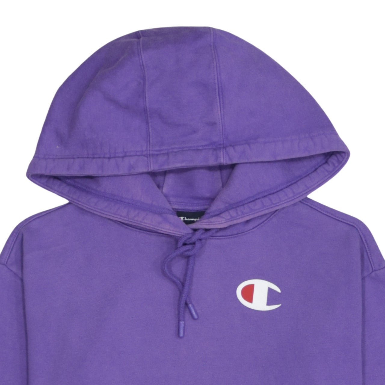 Champion Women Purple Small Pullover Hoodie Cotton Logo Casual