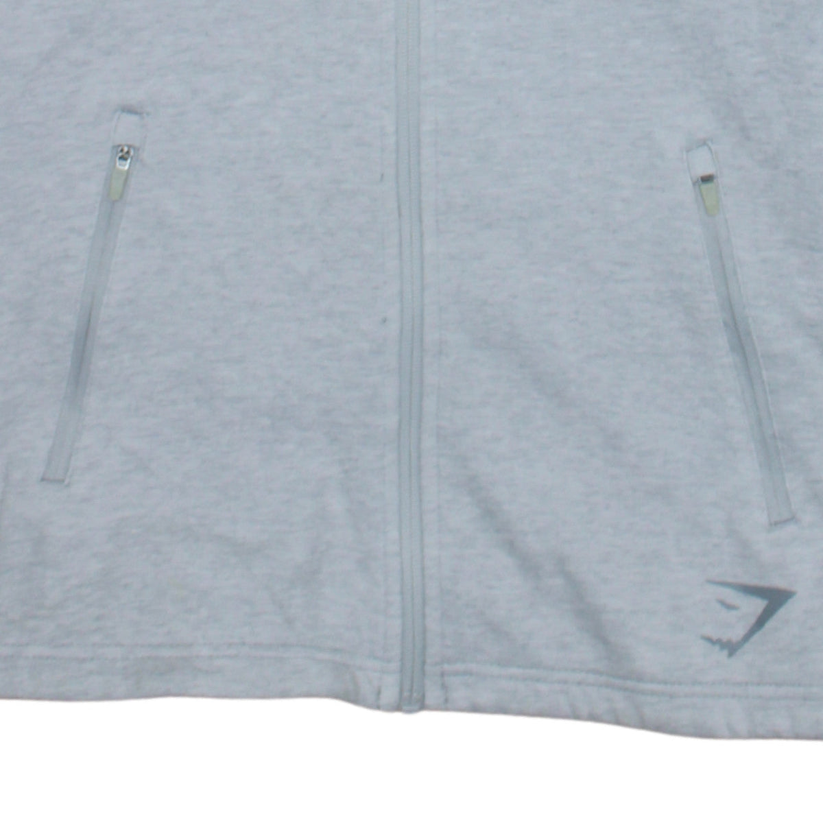 Gymshark Men’s Grey Full Zip Athletic Hoodie Size S