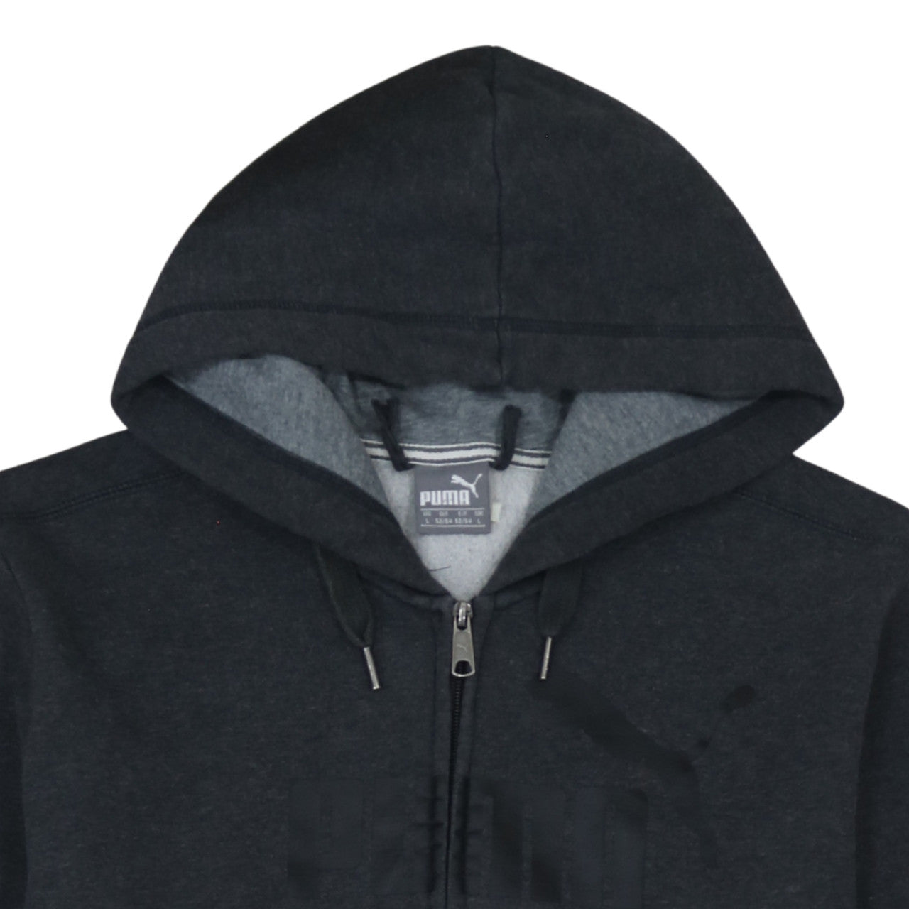 Puma Men's Black Full Zip Hoodie Size L Sports Fleece Sweatshirt