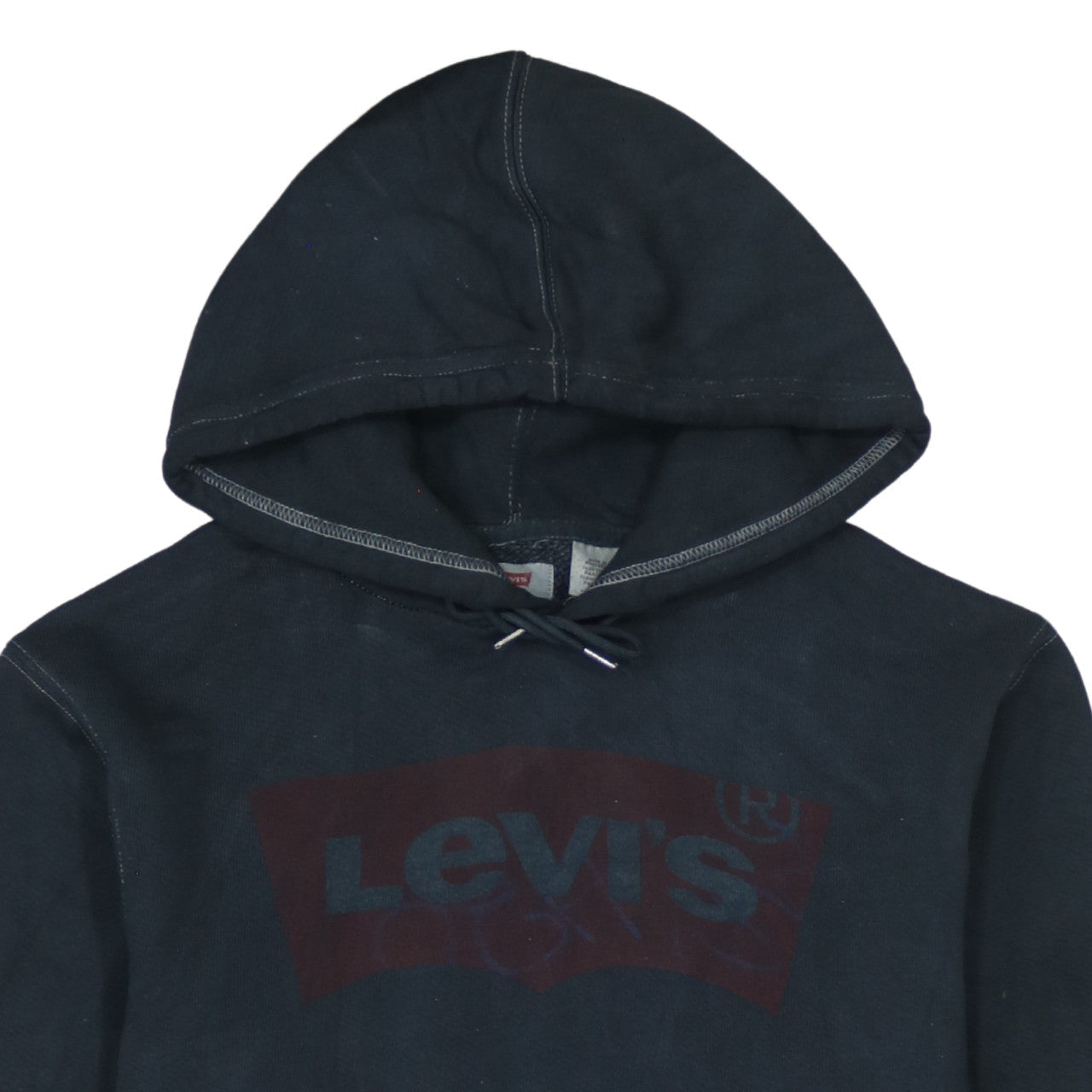 Levi's Men's Black Pullover Hoodie L Logo Fleece Sweatshirt