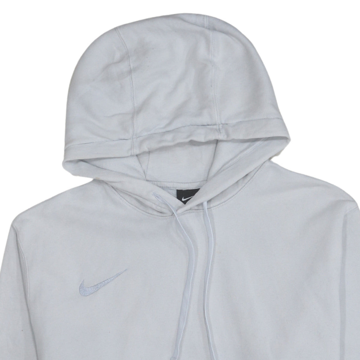 Nike Men's White Pullover Hoodie L Fleece Regular Fit Sportswear