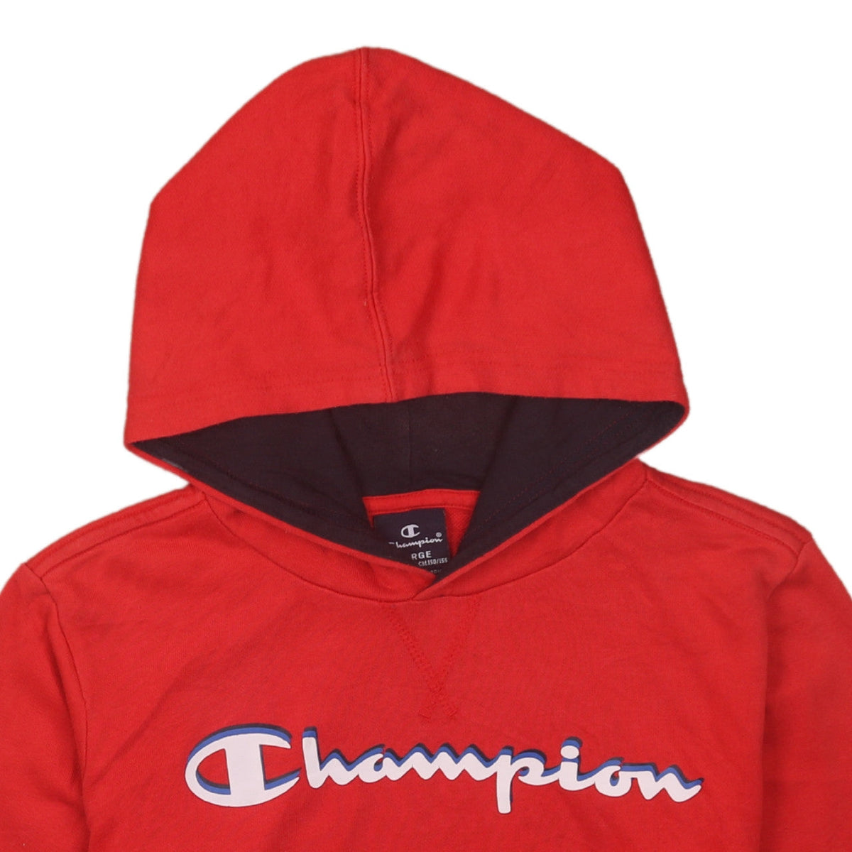 Champion Boys Red Pullover Hoodie 11-12 Years Graphic Logo Sweatshirt