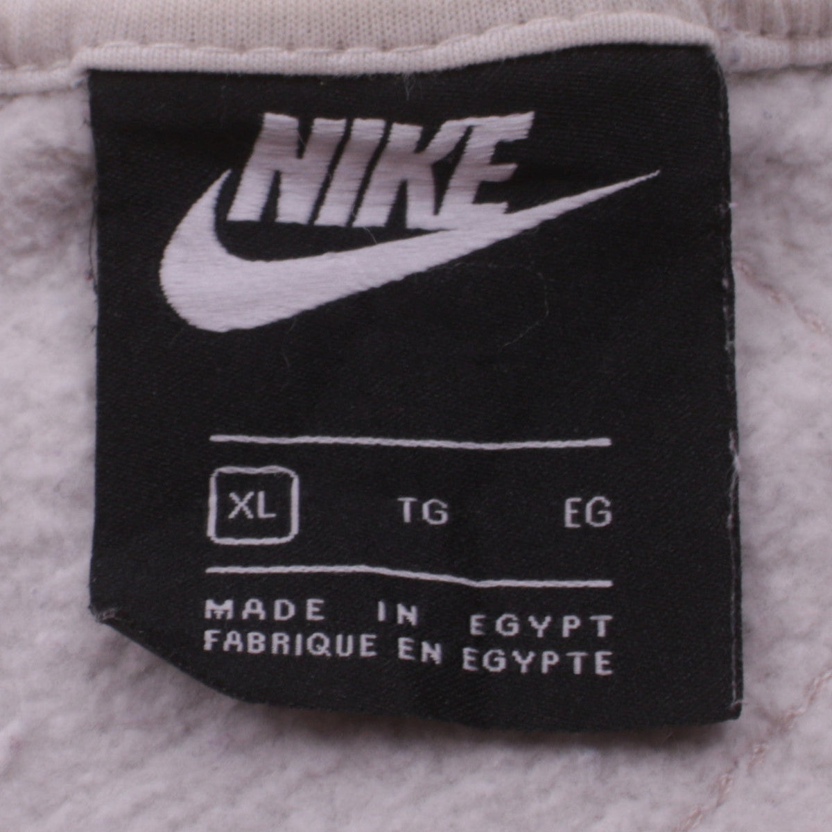 Nike Women Beige Quilted Crew Neck Pullover Sweatshirt XL