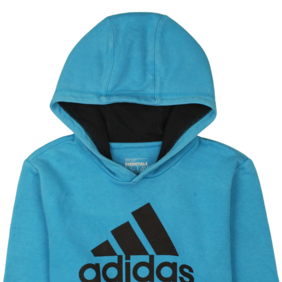 Adidas Boys Blue Pullover Hoodie 13-14 Years Sport Essentials Logo