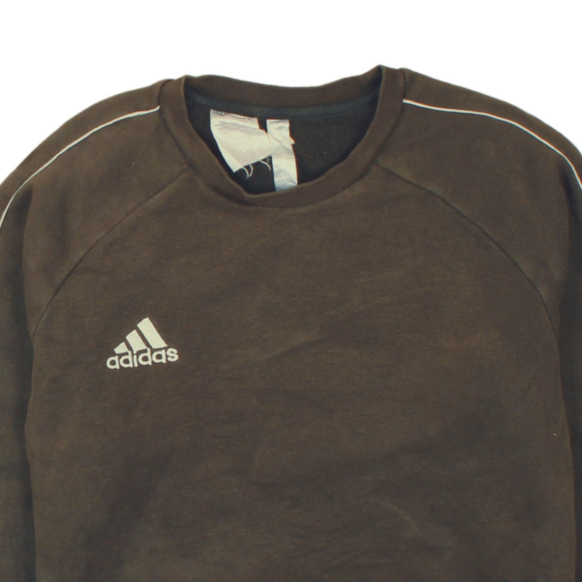 Adidas Boys Brown Pullover Fleece Sweatshirt M Regular Fit Long Sleeve