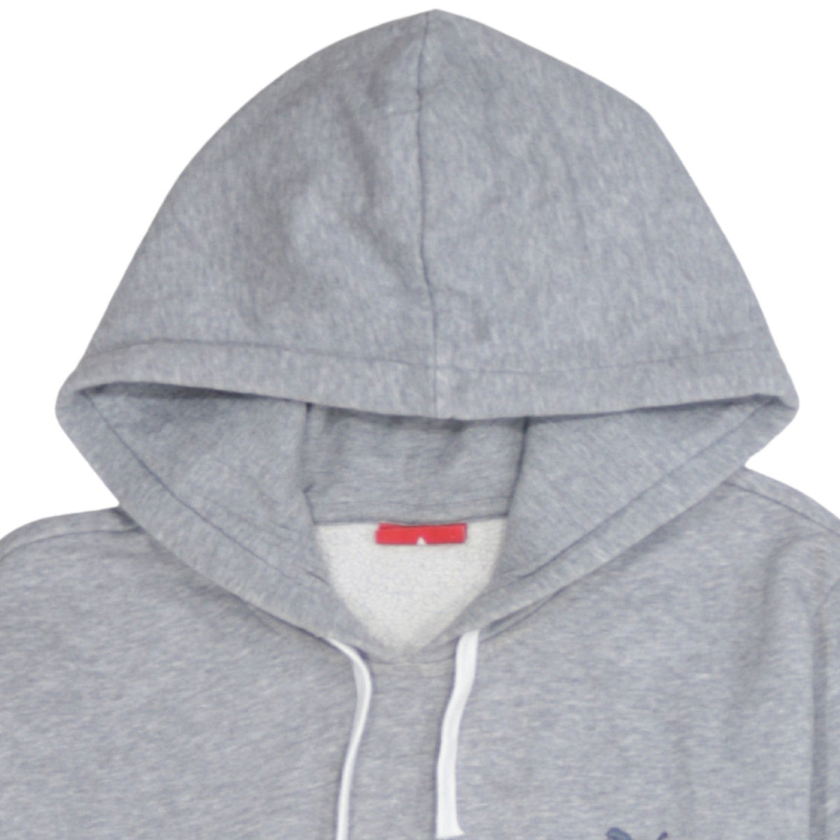 Puma Women Grey Hoodie XL Relaxed Fit Cotton Blend Pullover