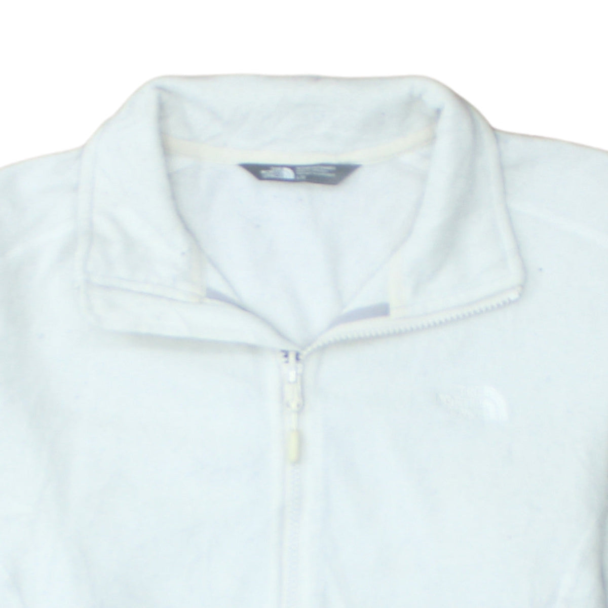 The North Face Womens White Fleece Full Zip Hoodie Size L