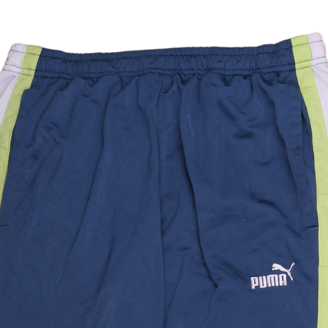 Puma Mens Blue Track Pants L Straight Leg Polyester Sports Trousers