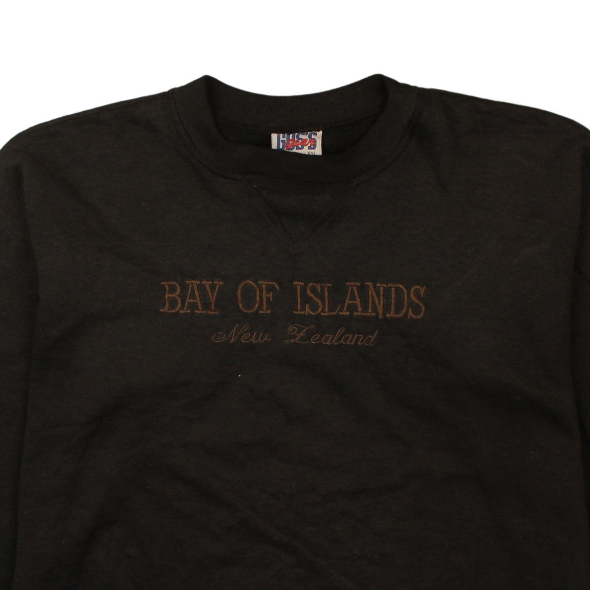 Gus's Gear Men's Black 2XL Pullover Sweatshirt Bay of Islands Print