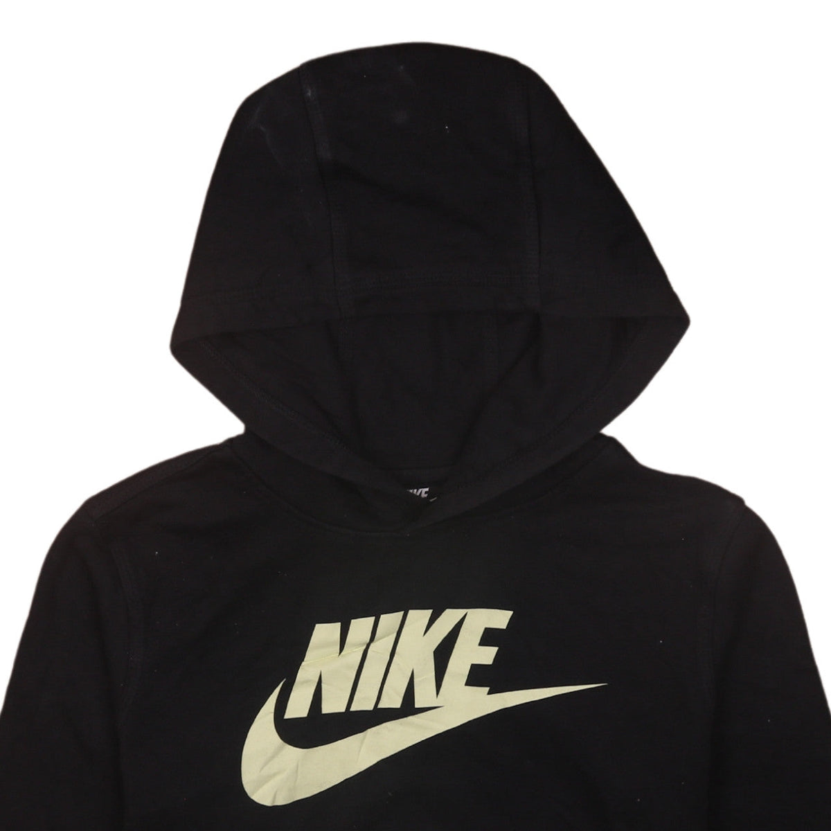 Nike Men's Black Pullover Hoodie L Logo Fleece Sweatshirt