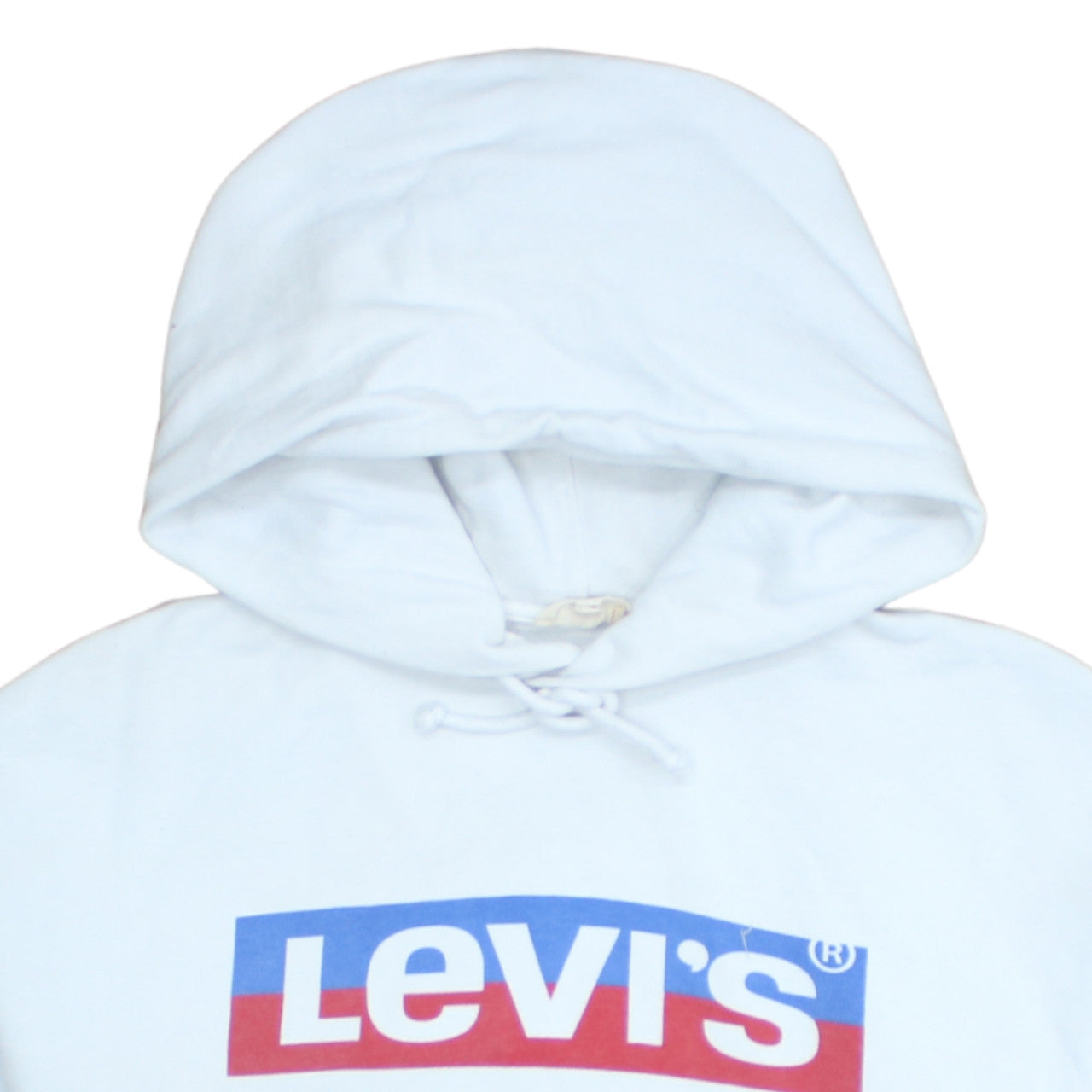 Levi's Men's White Logo Pullover Hoodie XS Fleece Sweatshirt
