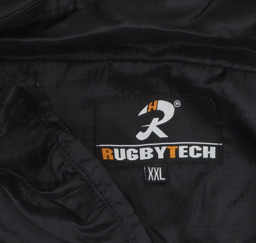 RugbyTech Men's Black 2XL Windbreaker Sports Jacket