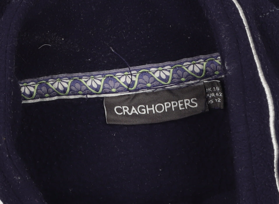 Craghoppers Women's Blue Fleece Full Zip Jacket Size 12
