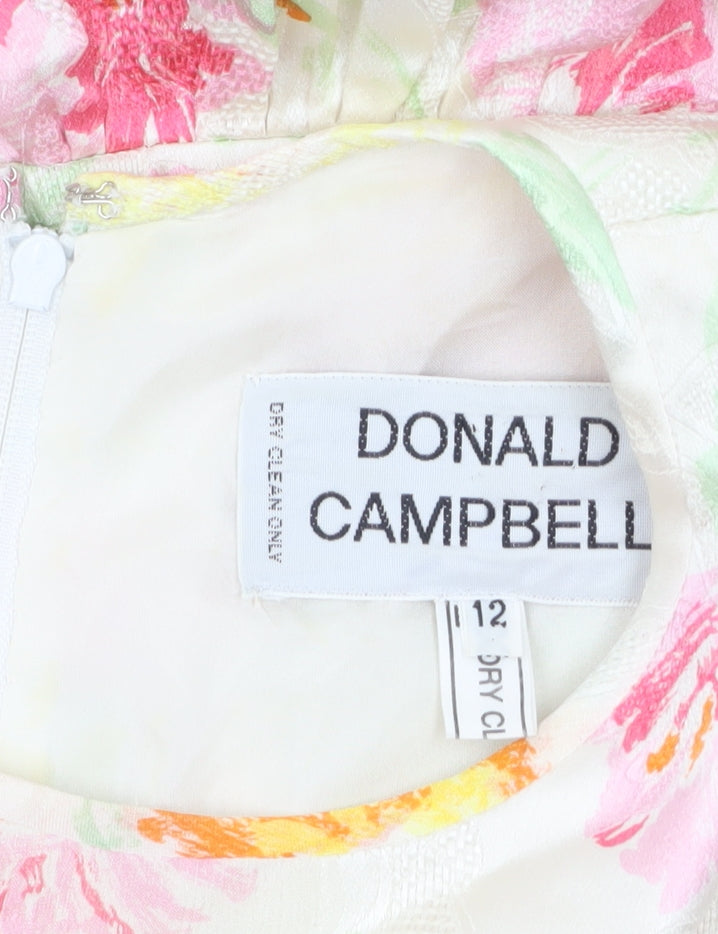 Donald Campbell Women's Multicoloured Floral Sheath Dress Size 12
