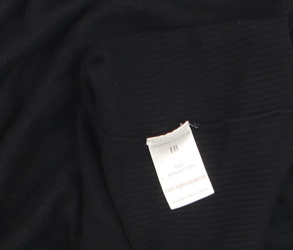 Florence & Fred Women's Black Size 18 Crew Neck Cardigan