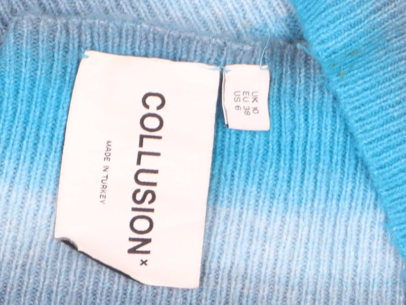 Collusion Women’s Blue Knit Camisole Tank Top UK 10
