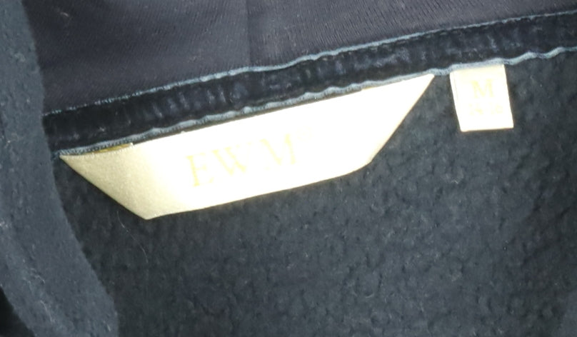 EWM Womens Blue Hooded Mid-Length Duffle Coat Size M Fleece
