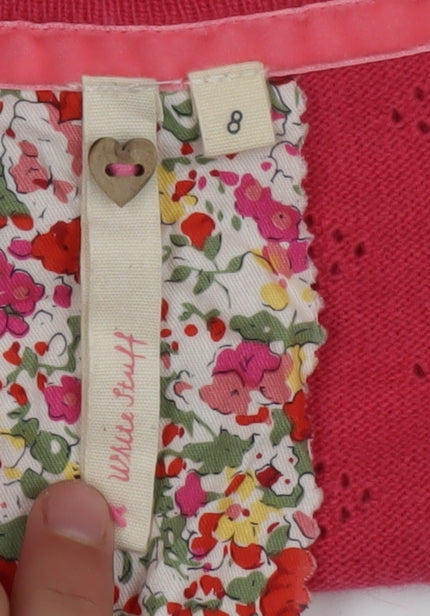 White Stuff Women Pink Jumper Dress Size 8 Knit Long Sleeve