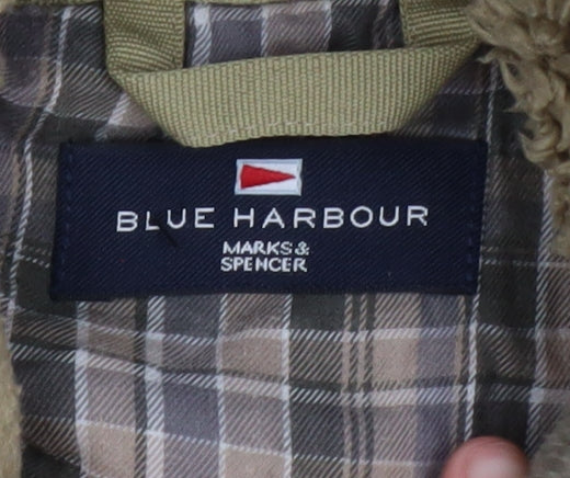 Marks & Spencer Blue Harbour Men's Grey Hooded Fleece Jacket L