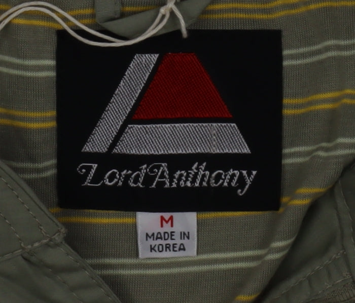 Lord Anthony Men's Green M Windbreaker Nylon Jacket Casual