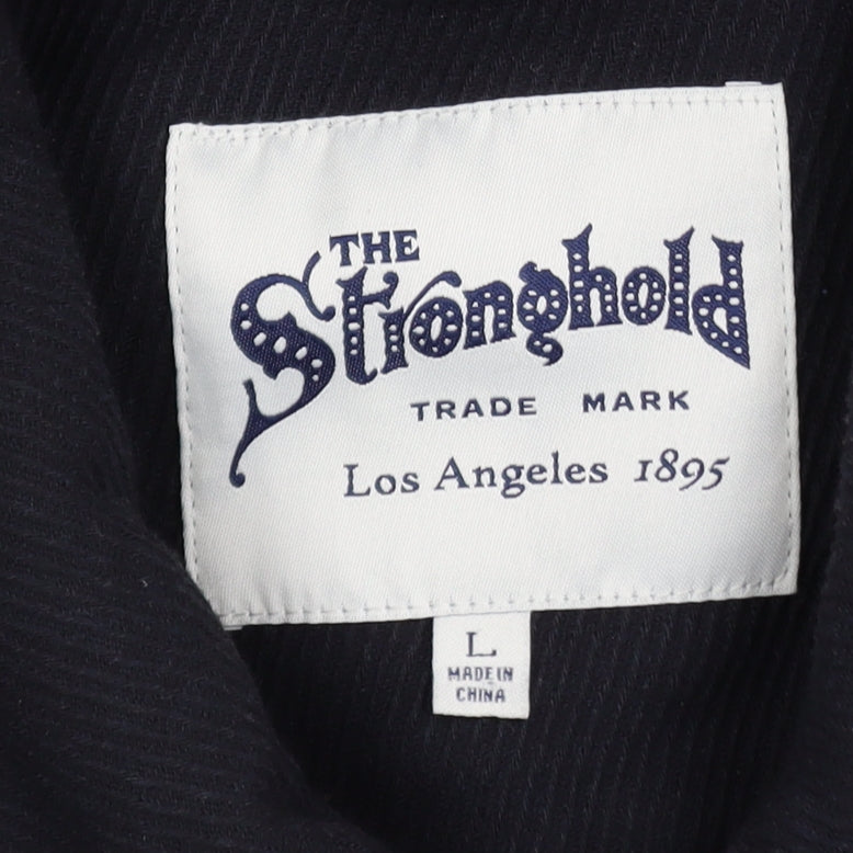 The Stronghold Men's Black L Casual Button Jacket Wool Blend