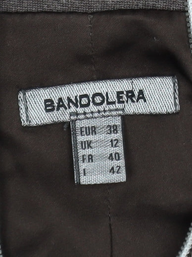 Bandolera Women Brown Slim Fit Bomber Jacket Size 12