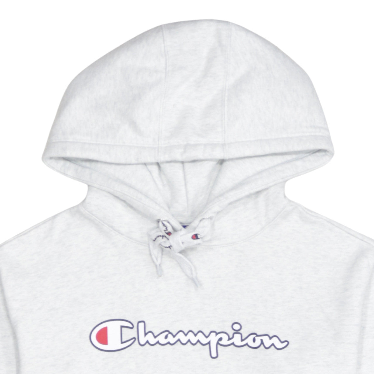 Champion Men's Grey Small Pullover Hoodie with Logo Print
