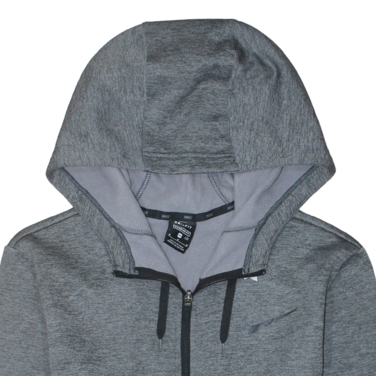 Nike Men's Grey Dri-Fit Full Zip Hoodie Size M Regular Fit