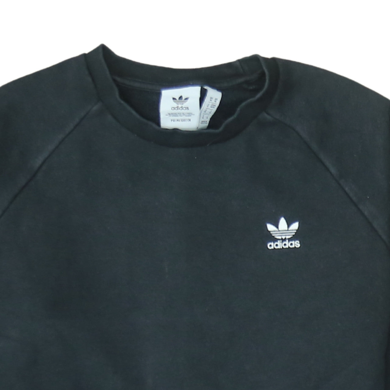 adidas Mens Black Crew Neck Pullover Sweatshirt Size M