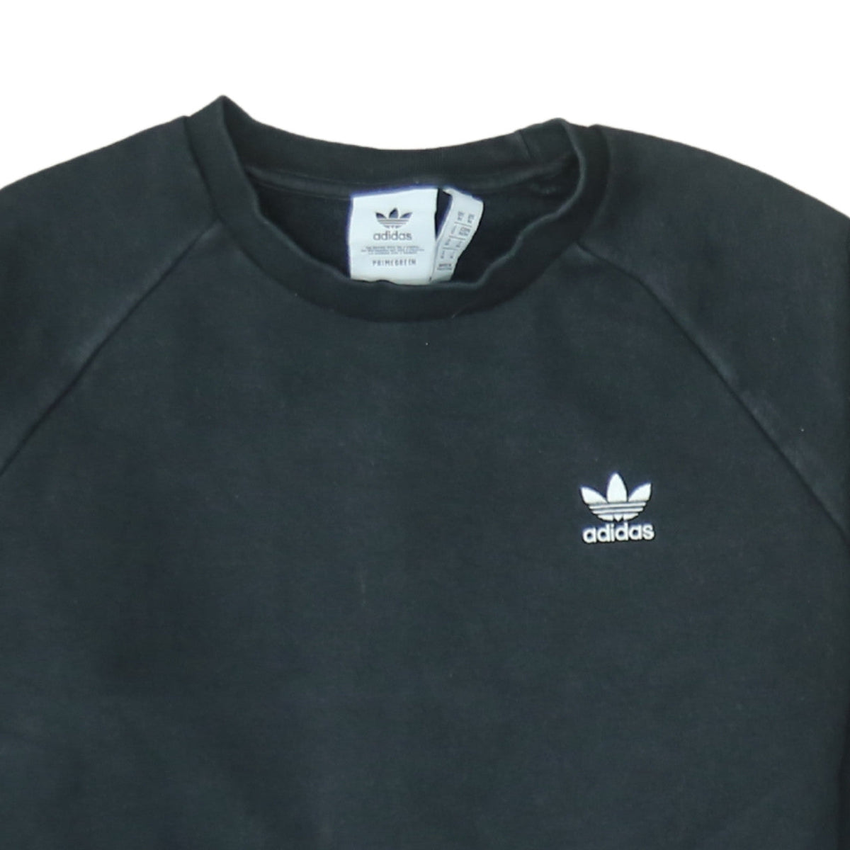 adidas Mens Black Crew Neck Pullover Sweatshirt Size M