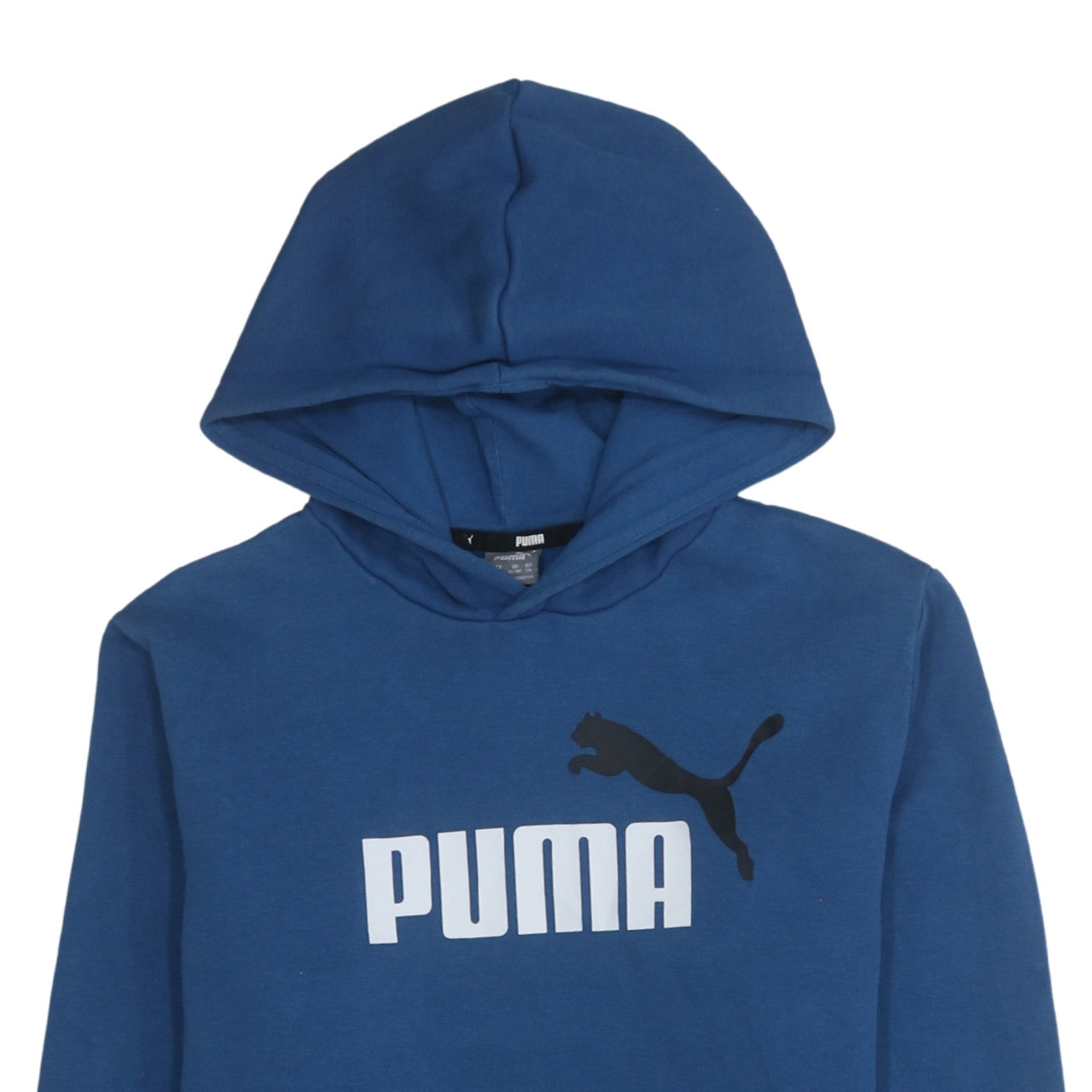 Puma Boys Blue Pullover Hoodie 15-16 Years Regular Fit Logo Sweatshirt