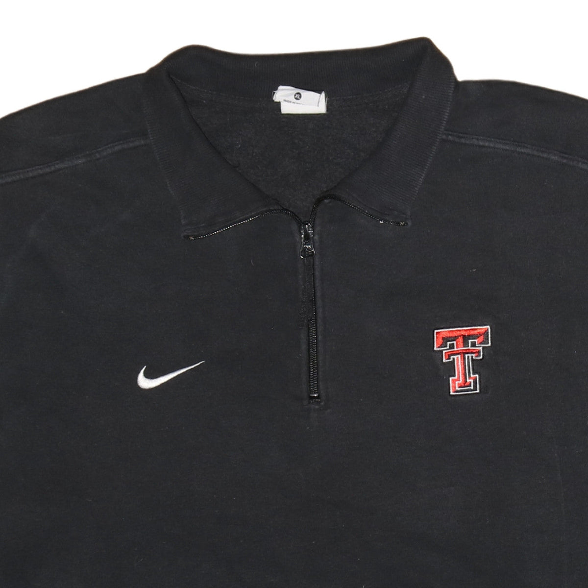 Nike Men's Black XL 1/4 Zip Embroidered College Sweatshirt
