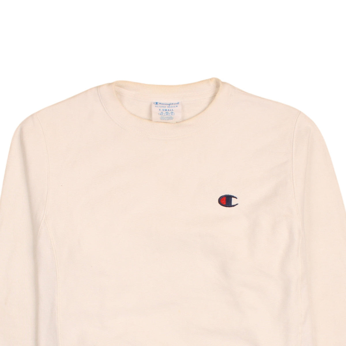 Champion Womens Ivory XS Reverse Weave Pullover Sweatshirt