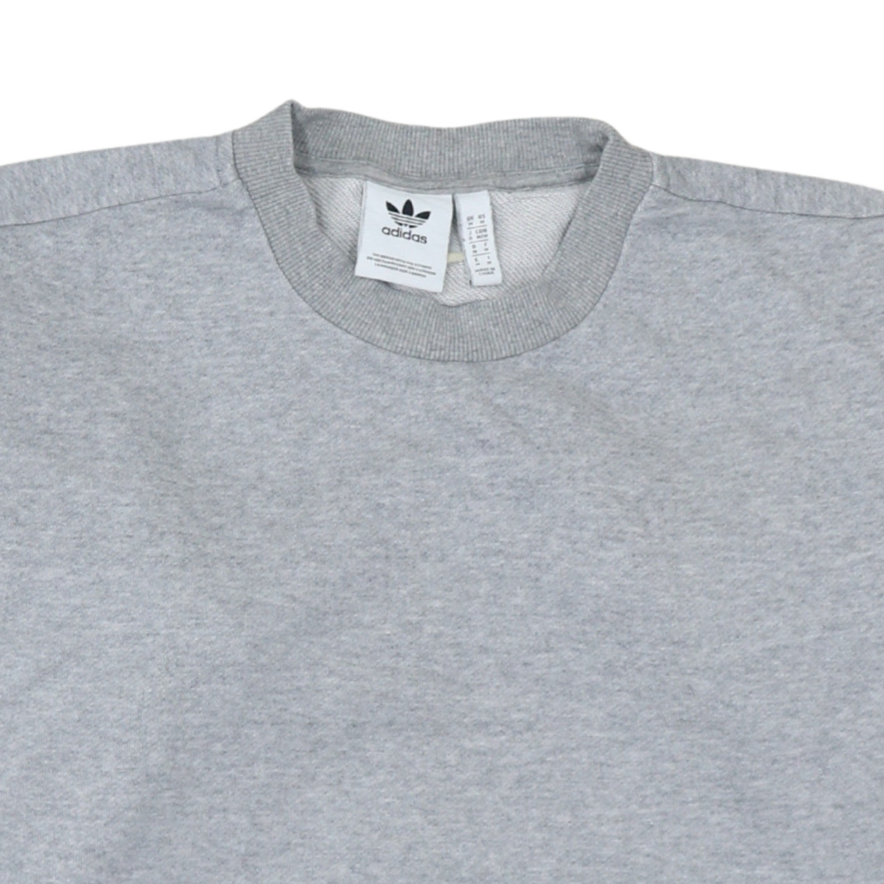 Adidas Mens Grey Crew Neck Pullover Sweatshirt Size M