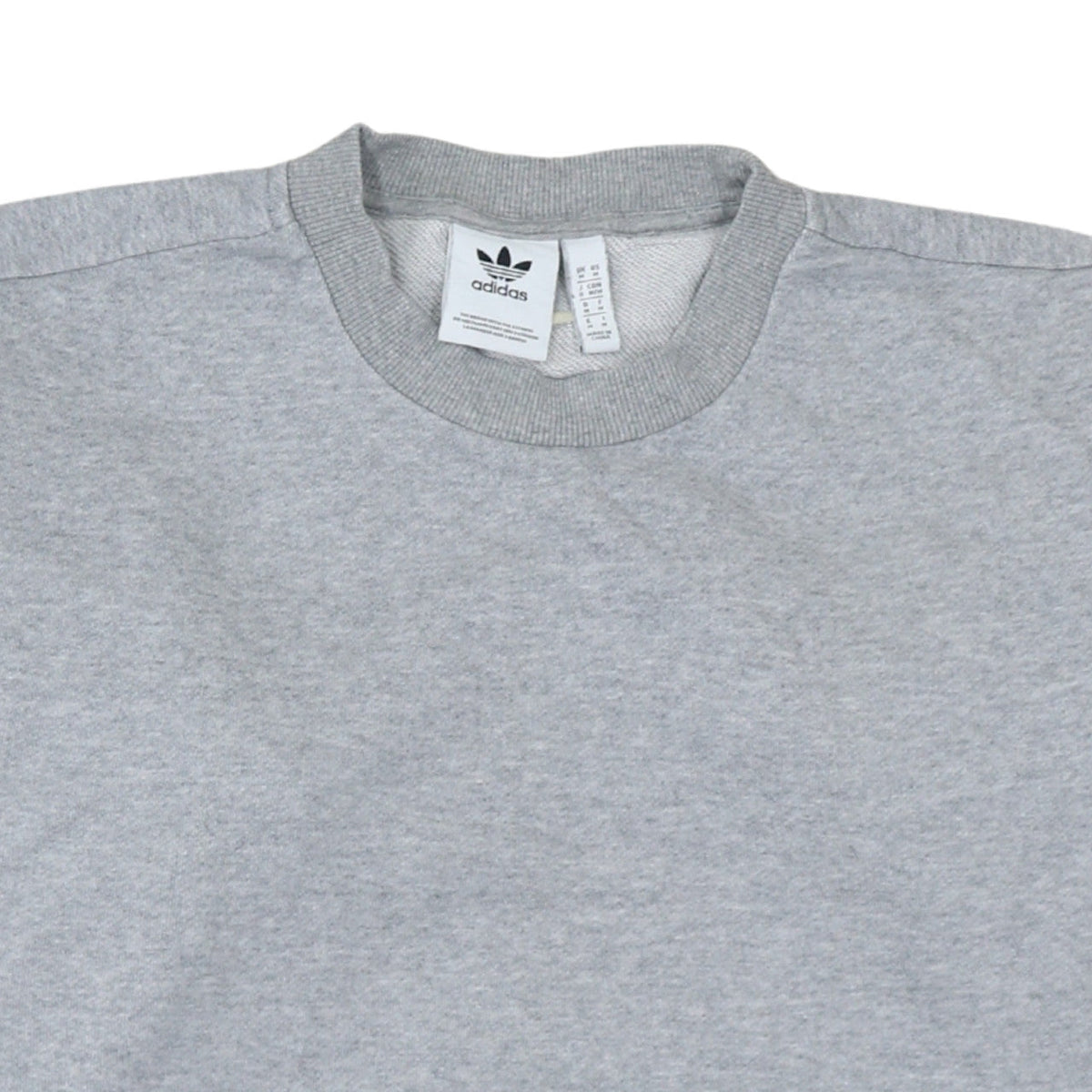 Adidas Mens Grey Crew Neck Pullover Sweatshirt Size M