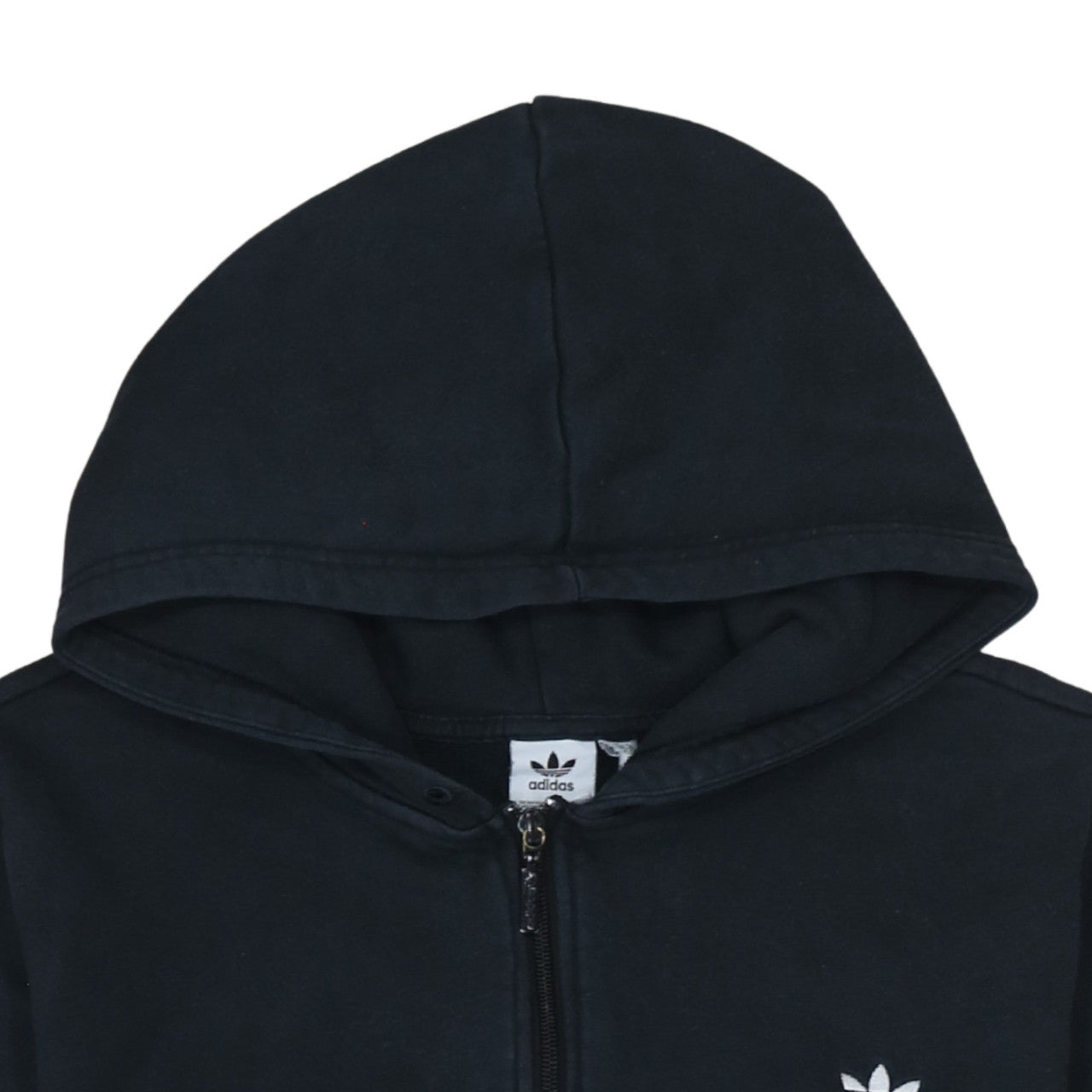 Adidas Womens Black Full Zip Hoodie Size 22 XL Cotton Casual