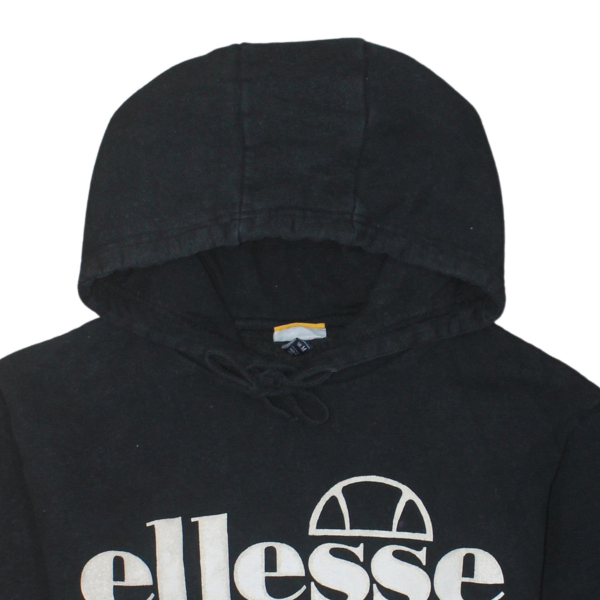 Ellesse Men's Black Pullover Hoodie M Retro Logo Sportswear