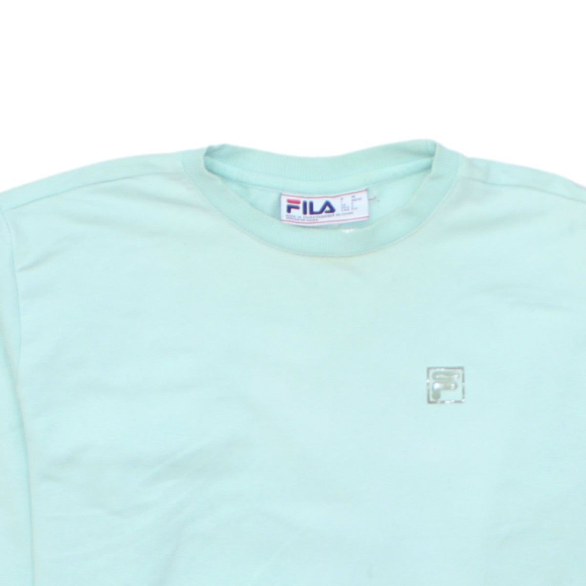 Fila Boys Green Crew Neck Long Sleeve Pullover Sweatshirt Size S