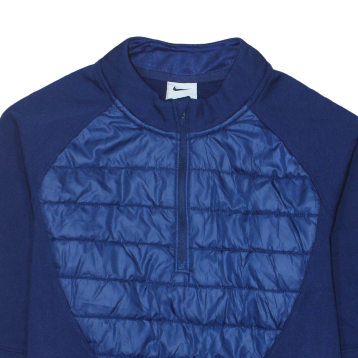 Nike Men's Blue Therma-Fit Quarter Zip Quilted Sweatshirt Size S