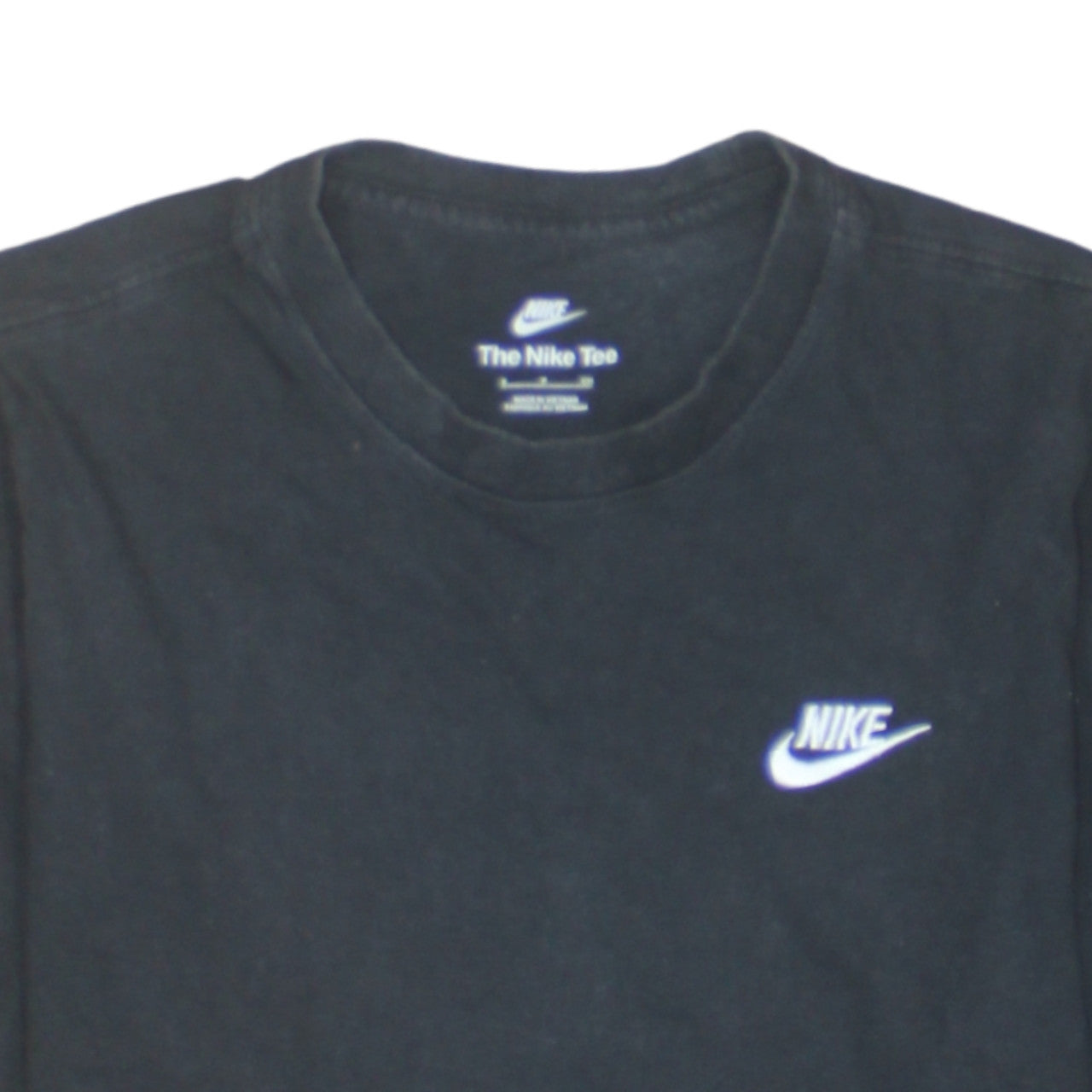 Nike Men's Black Small Logo Crew Neck Cotton T-Shirt