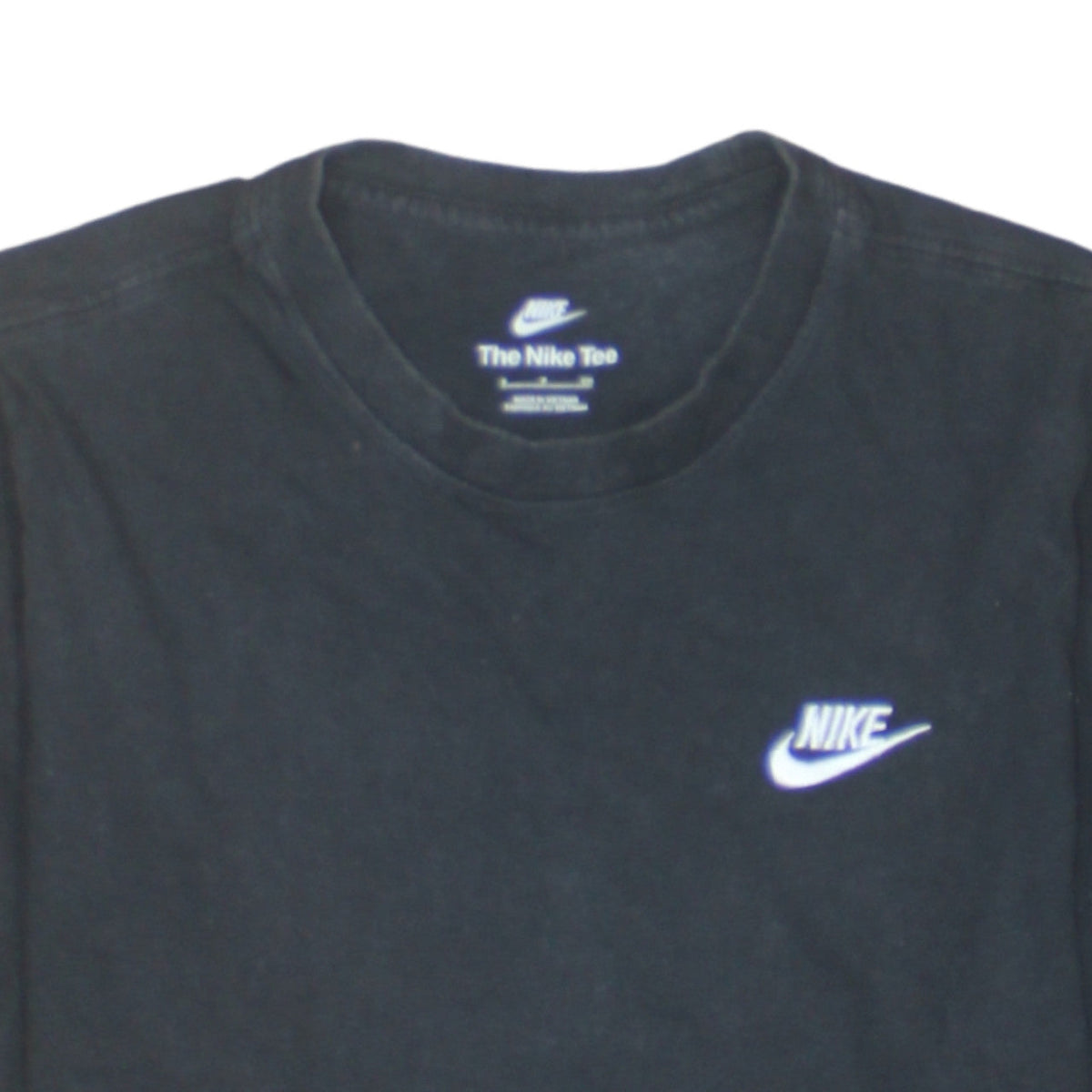 Nike Men's Black Small Logo Crew Neck Cotton T-Shirt