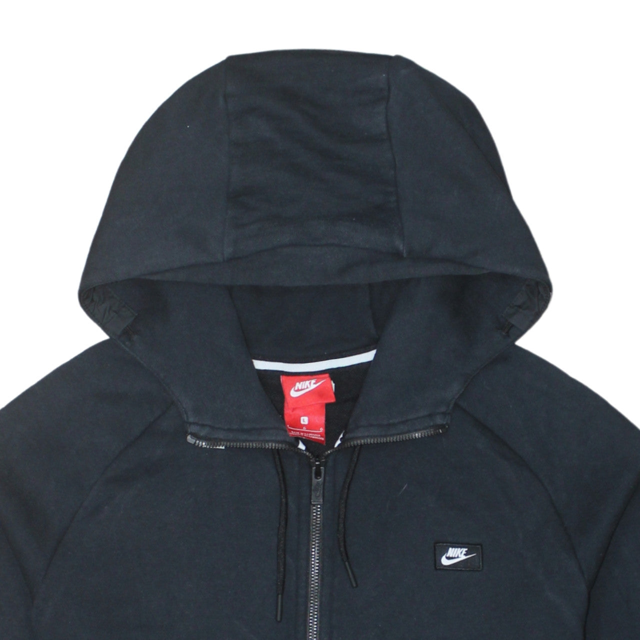 Nike Men's Black Full Zip Hoodie Size L Regular Fit