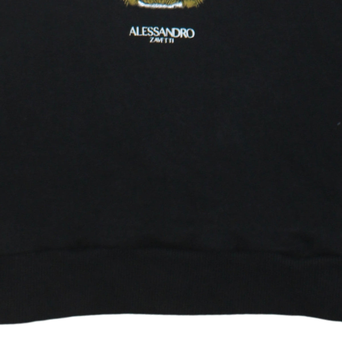 Alessandro Zavetti Men's Black Tiger Embroidered Sweatshirt M