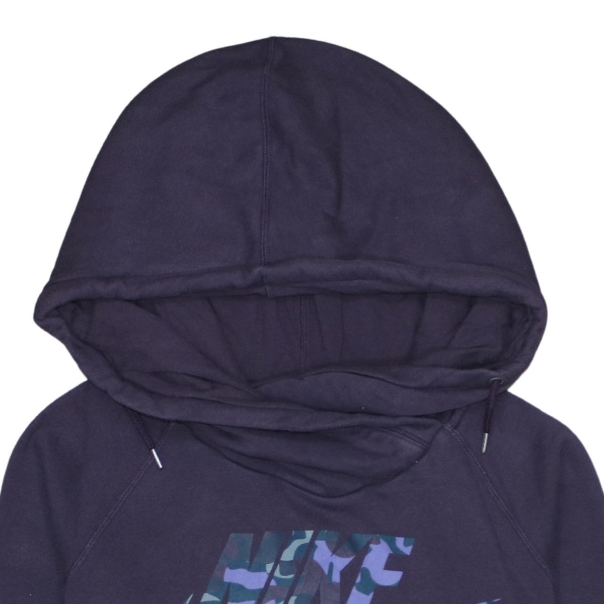 Nike Womens Purple Camo Logo Pullover Hoodie Size S