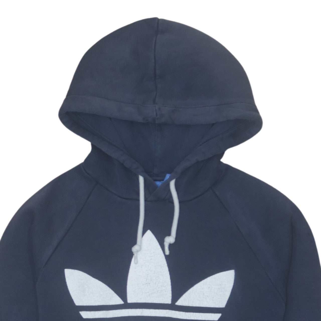 Adidas Men's Blue XS Pullover Hoodie Graphic Trefoil Sweatshirt
