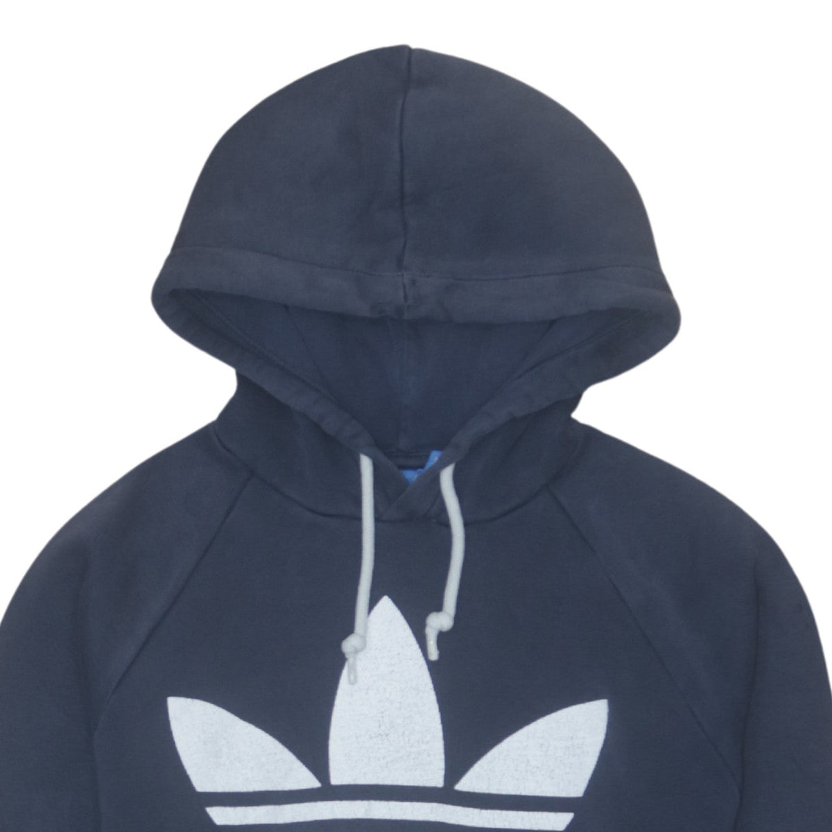 Adidas Men's Blue XS Pullover Hoodie Graphic Trefoil Sweatshirt