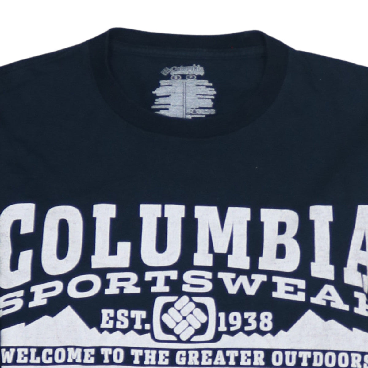 Columbia Men Blue Long Sleeve Outdoor Graphic T-Shirt Size S